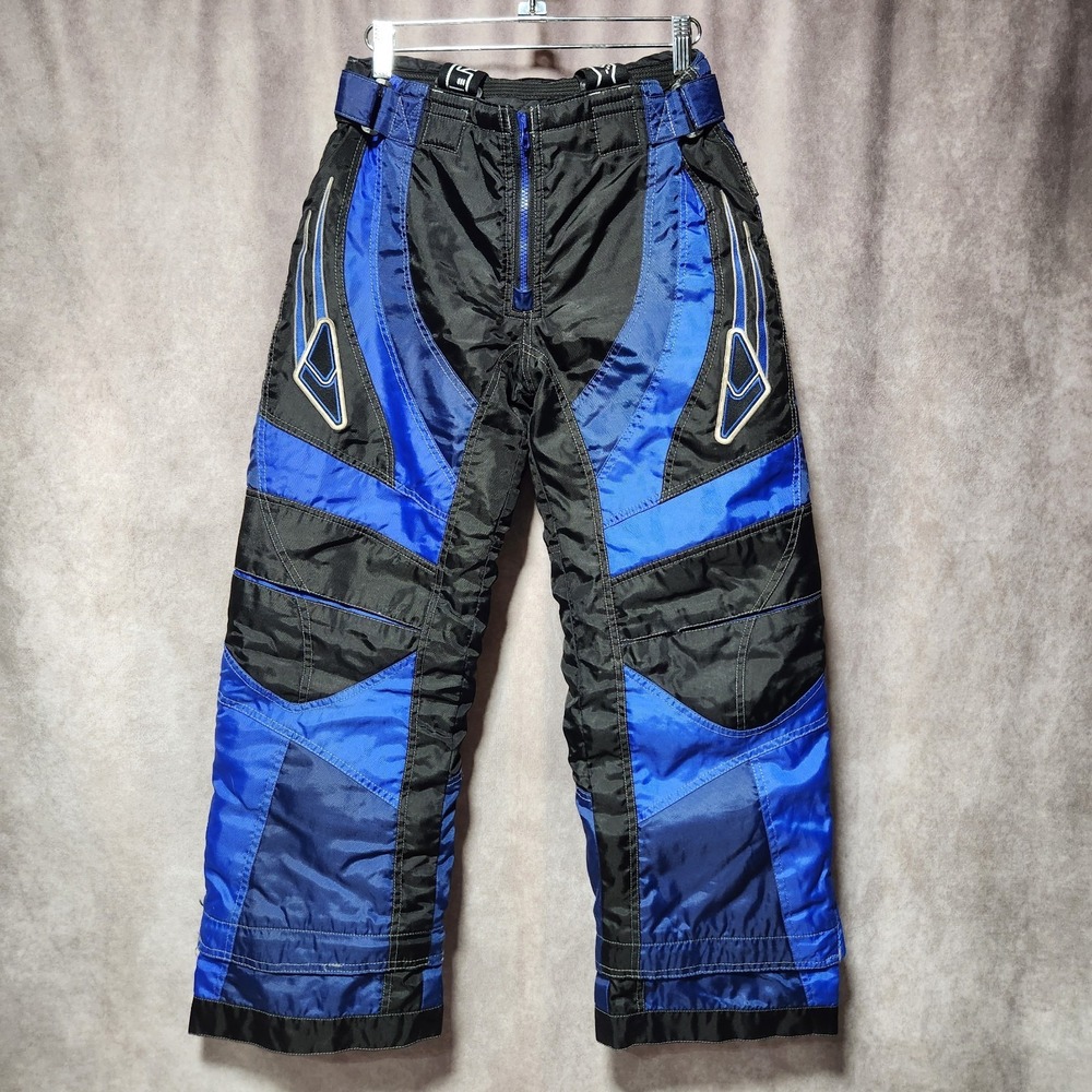 Youth FOX RACING Cold Cross Insulated Pants Blue/Black bibs/suspenders Size 10